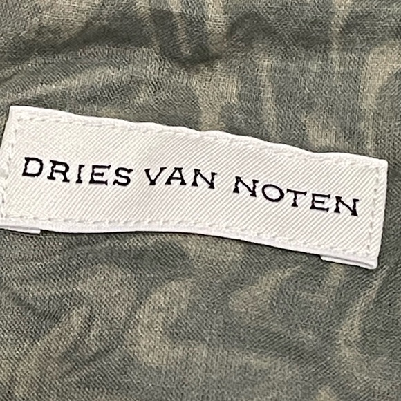 DRIES VAN NOTEN Carlton Boxy Brown Mint Cotton Shirt Men Size 54 NEW - Picture 7 of 10